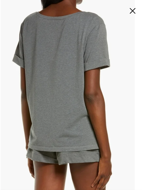 NWT Felina Soft Organic Cotton Lounge Wear Stretch Scoop Neck Tee Size Large - Picture 3 of 10